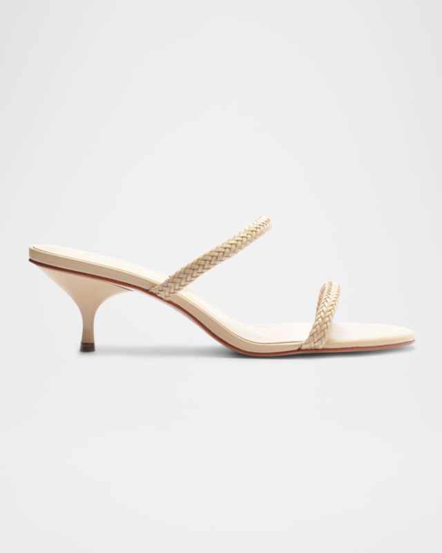 Taliah Woven Leather Dual-Band Sandals